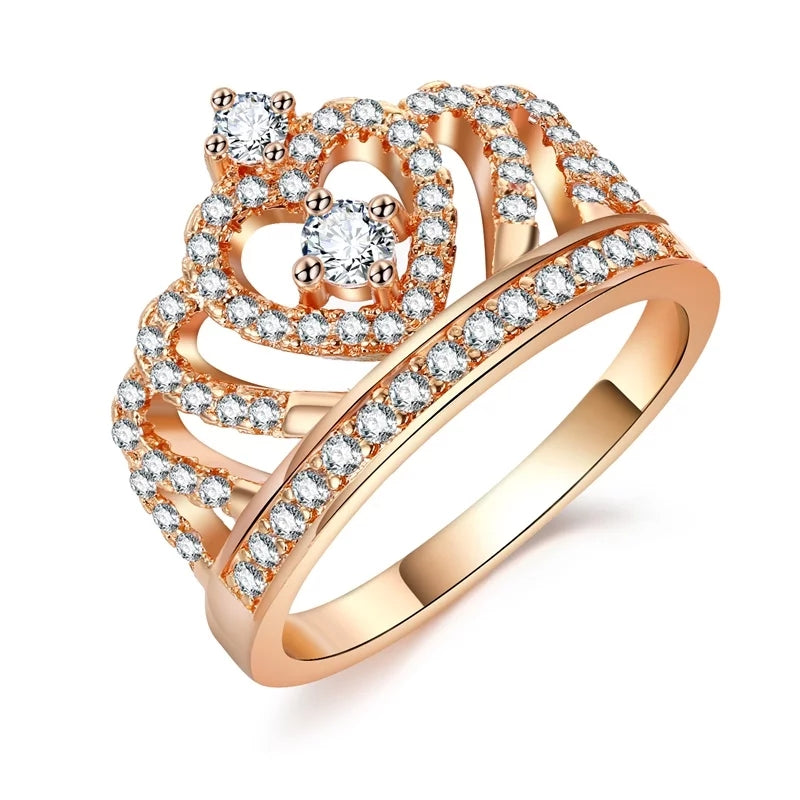 Crown Shape Fashion Zircon Ring 💍