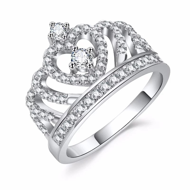 Crown Shape Fashion Zircon Ring 💍