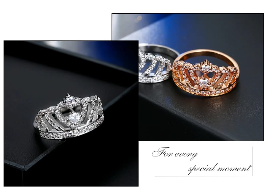 Crown Shape Fashion Zircon Ring 💍