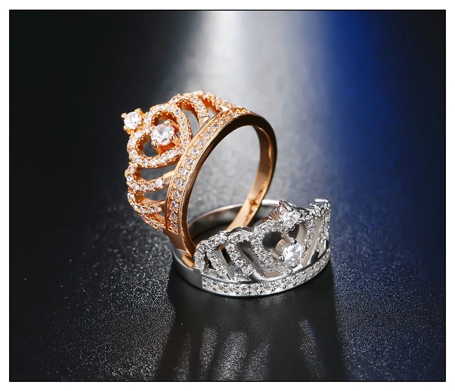 Crown Shape Fashion Zircon Ring 💍