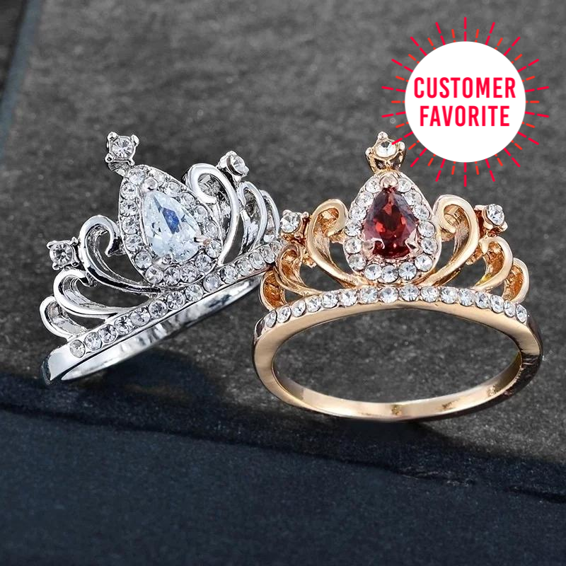 Crown Shape Fashion Zircon Ring 💍