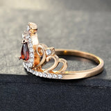 Crown Shape Fashion Zircon Ring 💍